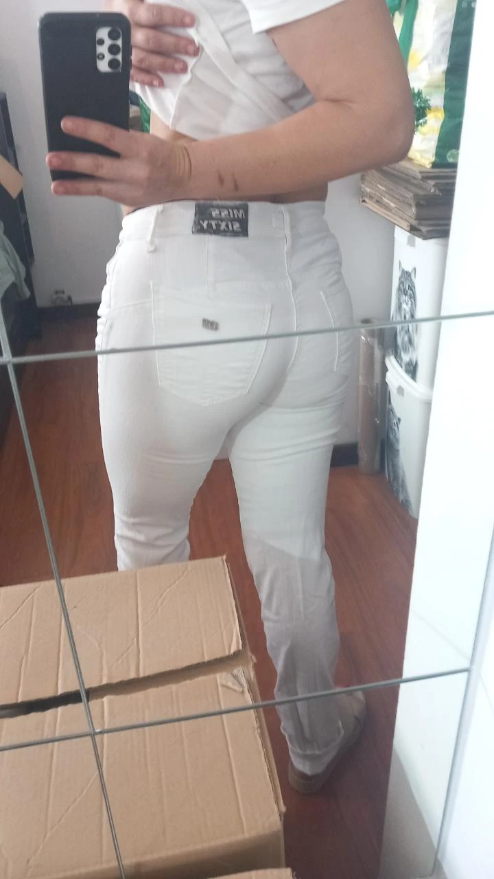 Jean blanc élastique Miss Sixty - Taille M/38 | Calças brancas de ganga elástica – photo 12